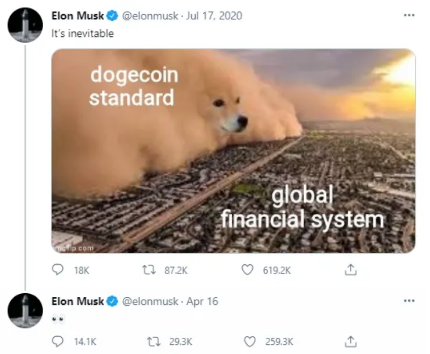 Elon Musk Twitter crypto promotion